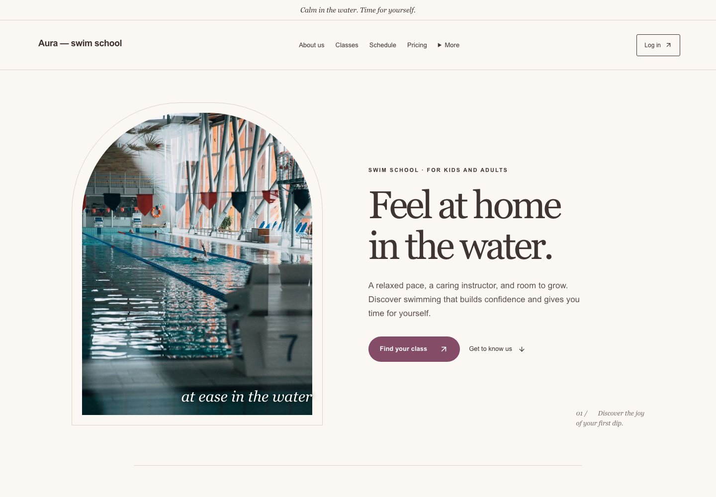 Website preview: Aura