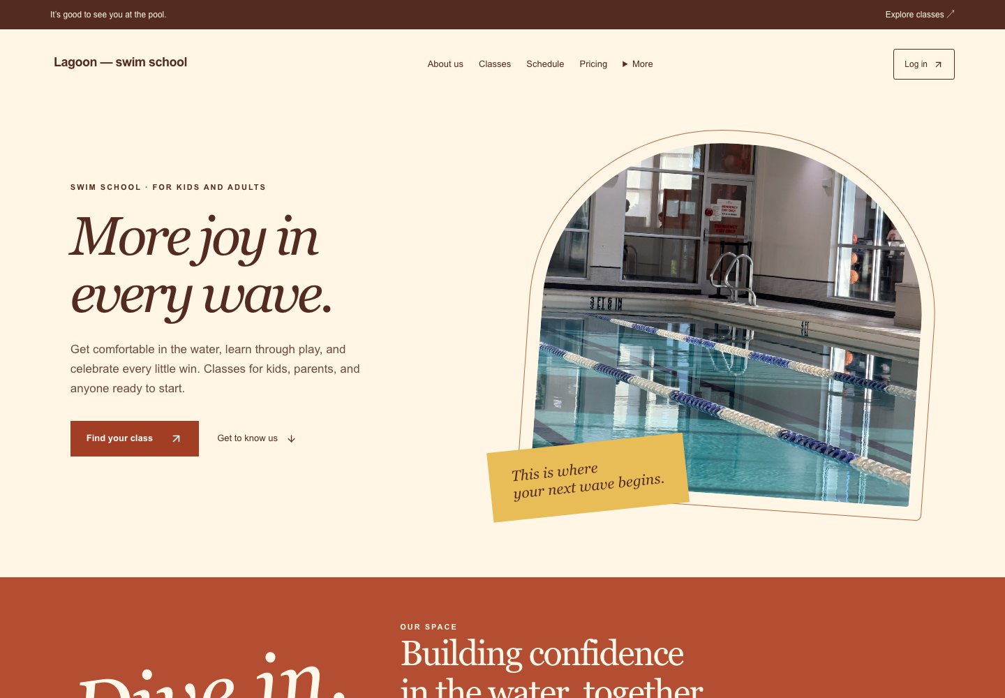 Website preview: Lagoon