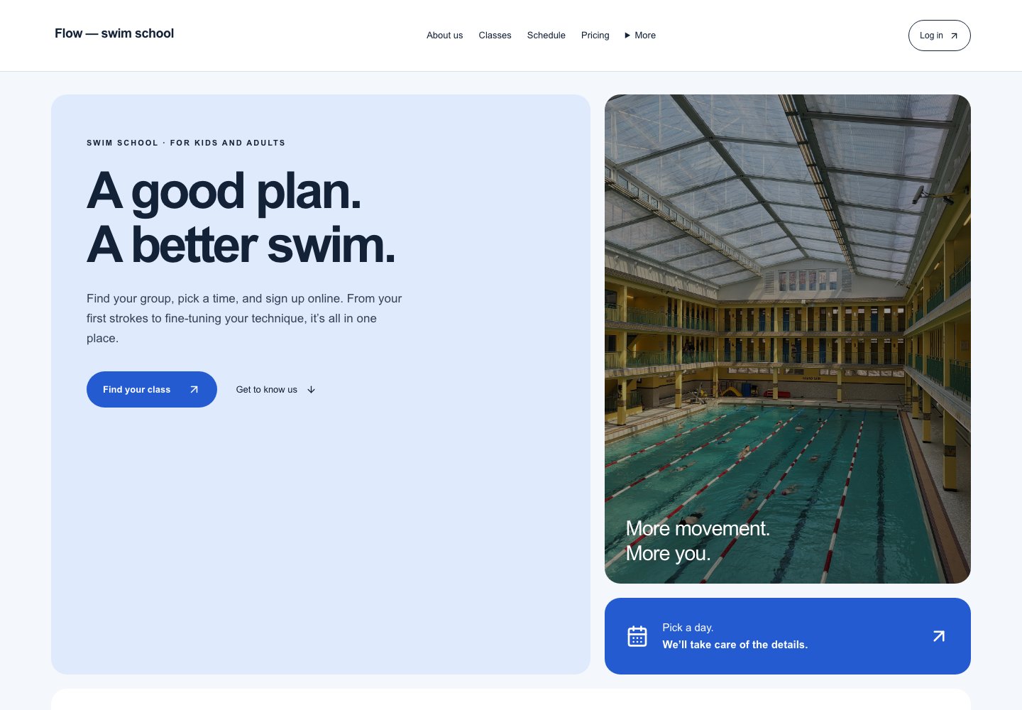 Website preview: Flow